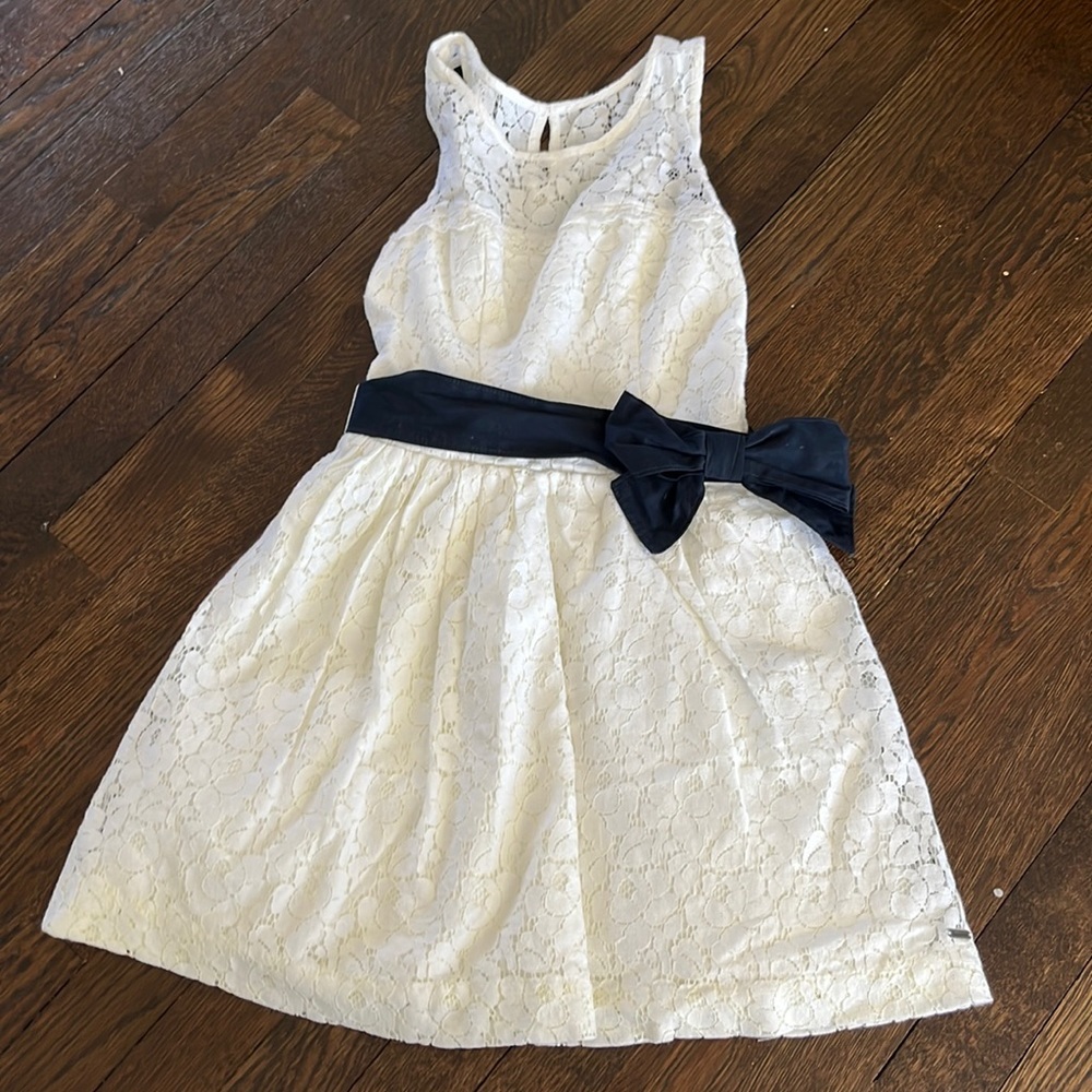 Abercrombie kids girls white lace tulle party dress